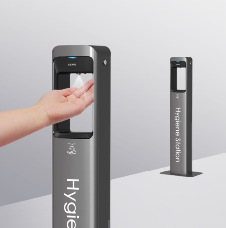 Sensor Händedesinfektionsständer, Hände-Desinfektionssäule, 5 Liter Tank weiss