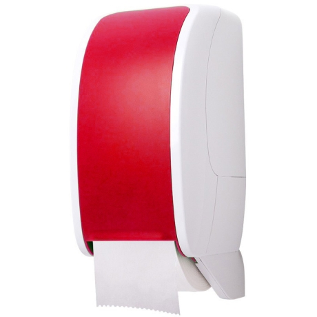 COSMOS Doppelrollen-Toilettenpapierspender-rot-weiss