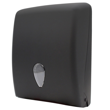 Falthandtuchspender Kunststoff schwarz für Einmalhandtücher für 800 Blatt