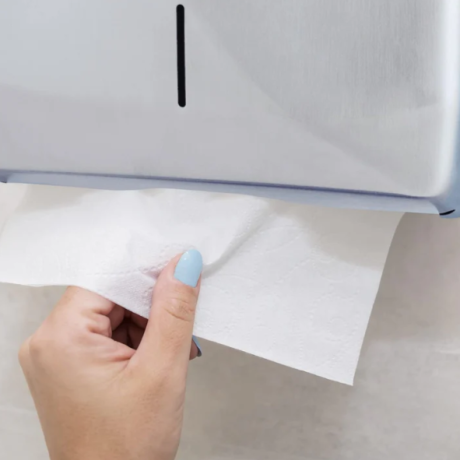 Falthandtuchspender, Papierhandtuchspender EDELSTAHL gebürstet,  abschließbar mit Sichtfenster, Kapazität: 600 Faltpapiere