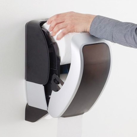 Cosmos Toilettenpapierspender Doppelrolle grünweiß