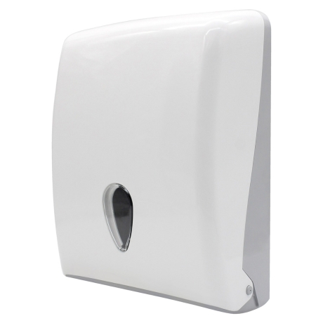 Falthandtuchspender Kunststoff weiß für Einmalhandtücher für 800 Blatt