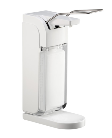 Armhebelspender Universal mit Tropfschale weiss