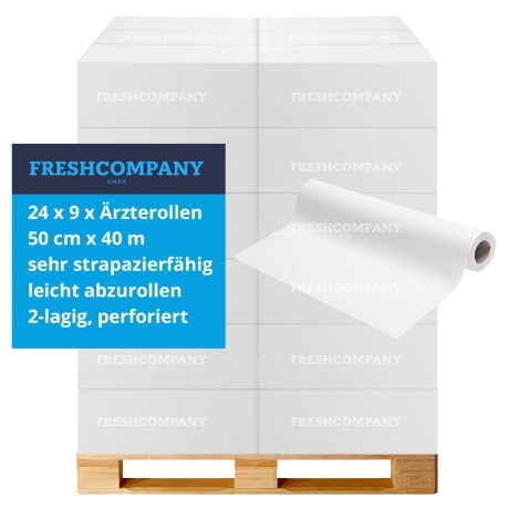 24 x 9 Medizinrollen, Liegenauflagen, Ärztekrep, 50 x 40 cm