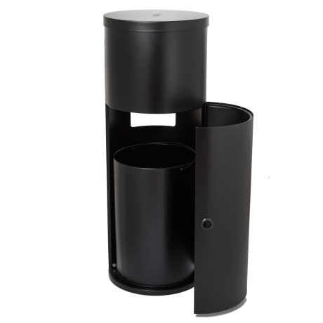 Standspender für getränkte Wet Wipes mit Papierkorb Edelstahl