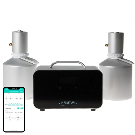 The Cube Mega Leistungsstarkes HVAC Duftgerät, Duftöl Diffuser für  5000 m³ / 1600 m² mit 2 x 2.5L Duftölbehälter