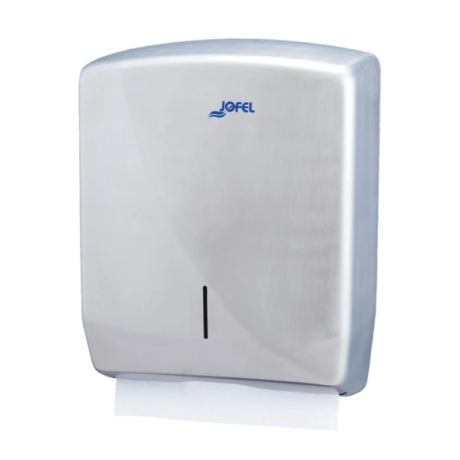 Falthandtuchspender, Papierhandtuchspender EDELSTAHL gebürstet,  abschließbar mit Sichtfenster, Kapazität: 600 Faltpapiere