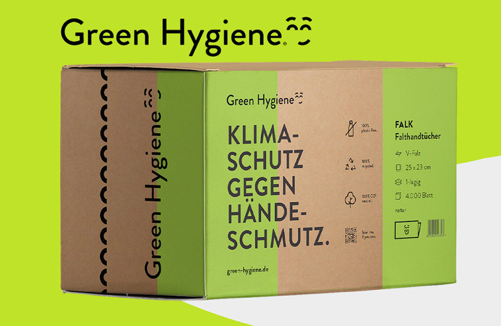 Die Marke Green Hygiene bietet nachhaltiges Toiletten- und Handtuchpapier, das auf drei wichtigen Versprechen basiert