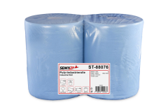 SemyTop Industriepapierrolle, 2-lagig, 100% Zellstoff, blau 2  x 1'000 Blatt